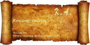 Keszeg Anita névjegykártya